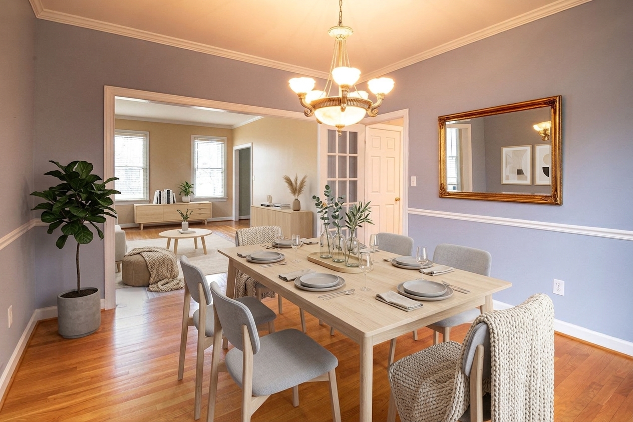 Scandinavian virtual staging example